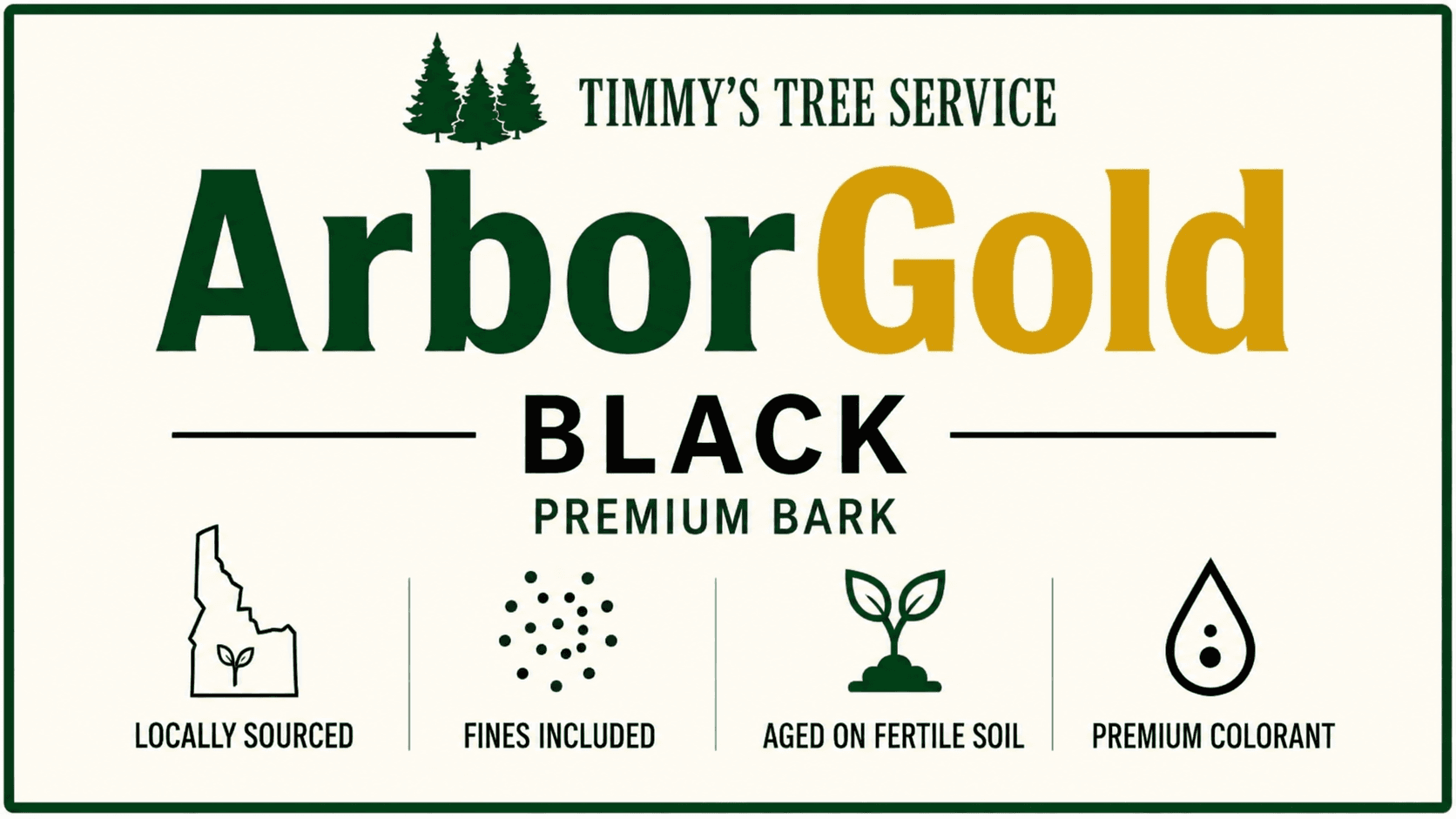Timmy's Tree Service ArborGold Impact Black Mulch Premium Bark